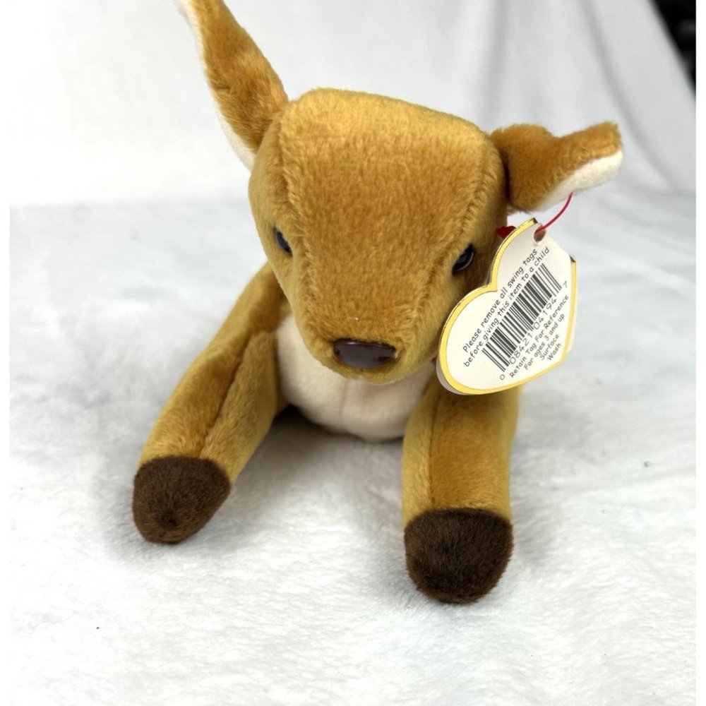 Ty Beanie Baby RARE! Retired! WHISPER the Deer Date of Birth April 5, 1997